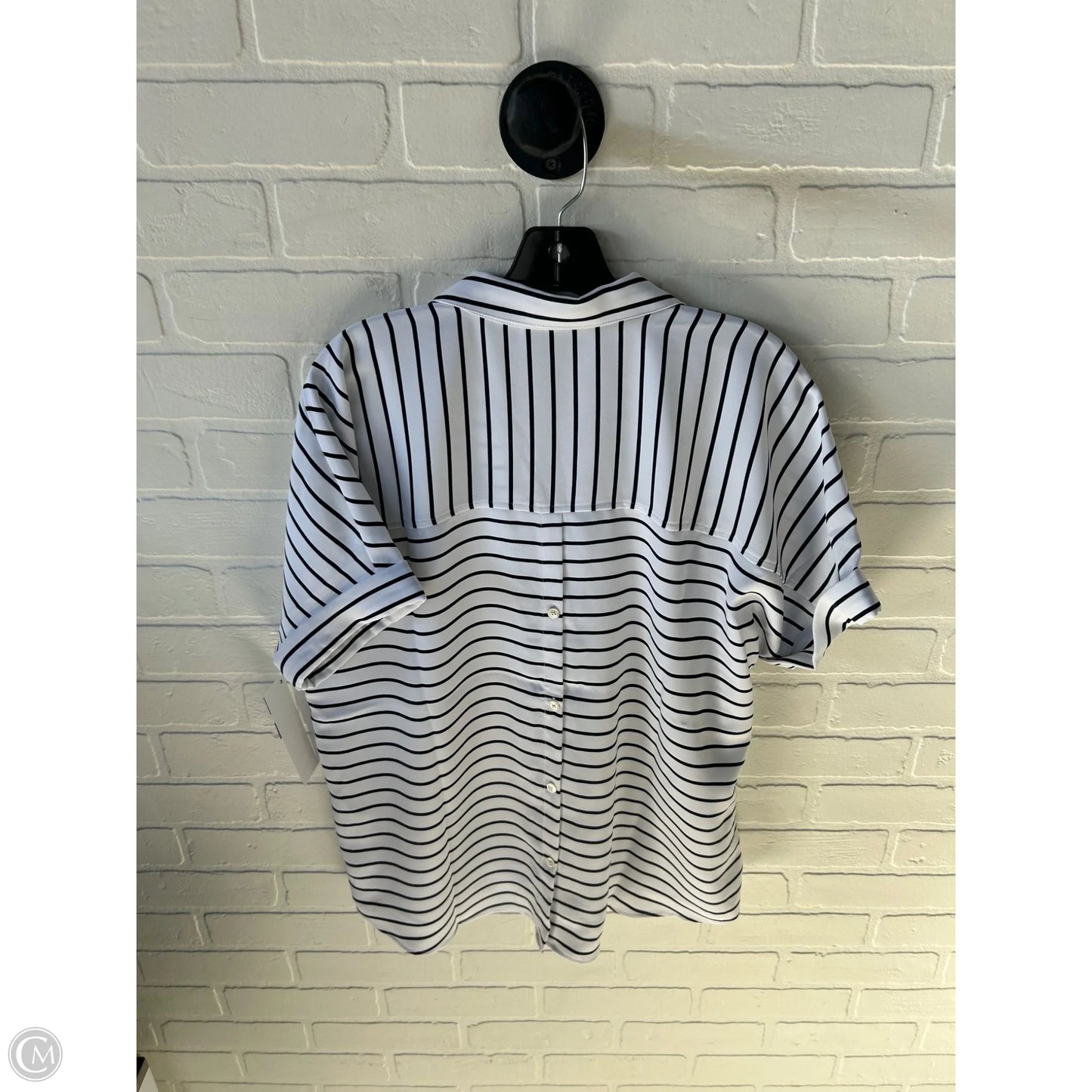 Top Short Sleeve By J. Jill In Black & White, Size: M