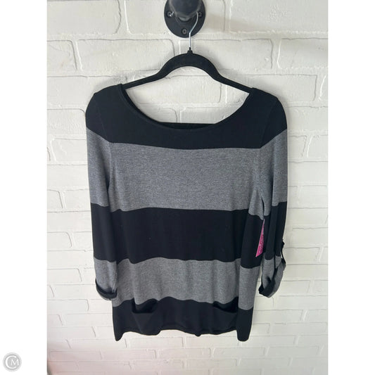 Sweater By Caslon In Black & Grey, Size: L