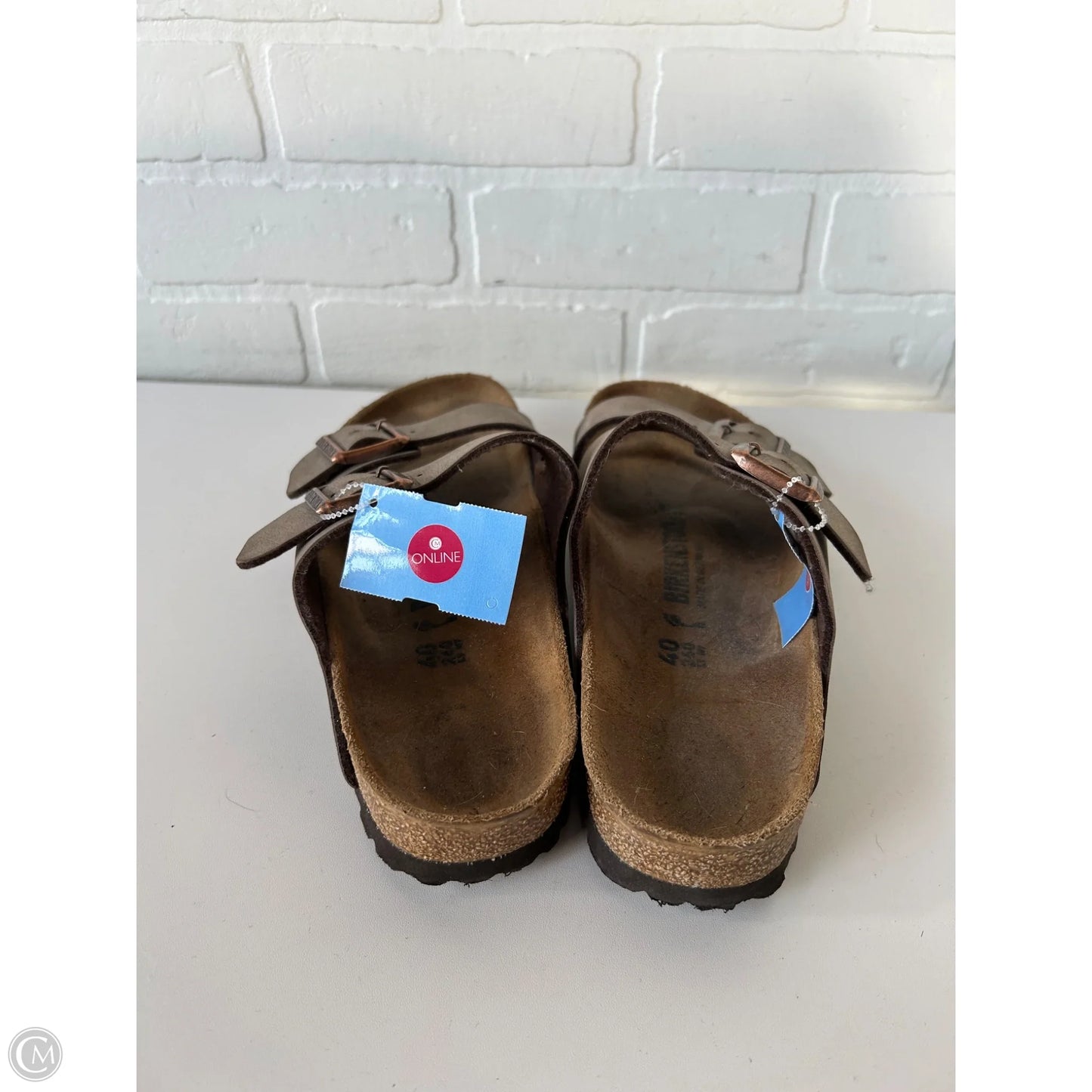 Sandals Flats By Birkenstock In Brown, Size: 9.5