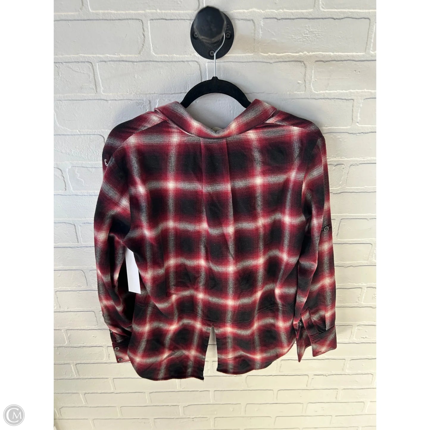 Top Long Sleeve By Cloth & Stone In Black & Red, Size: S