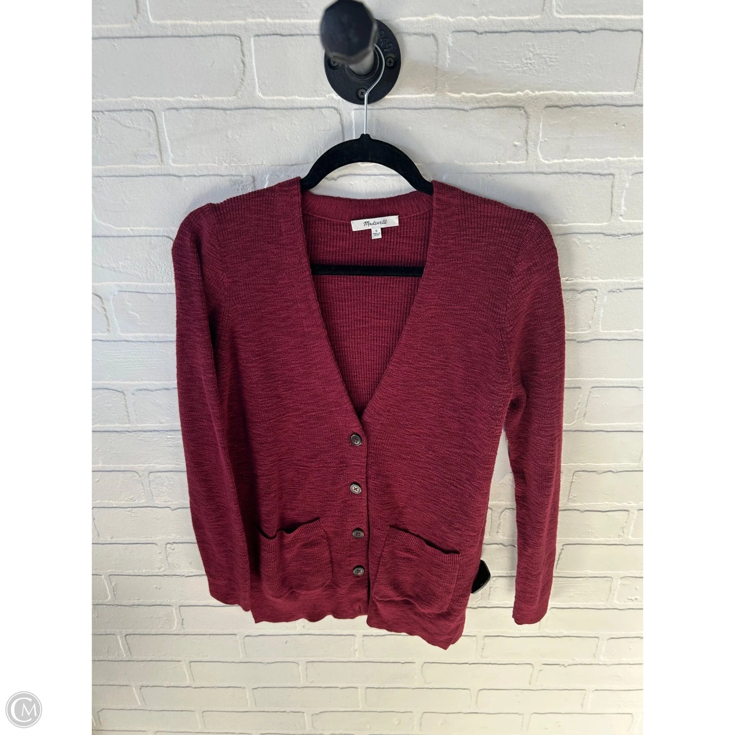 Sweater Cardigan By Madewell In Red, Size: S
