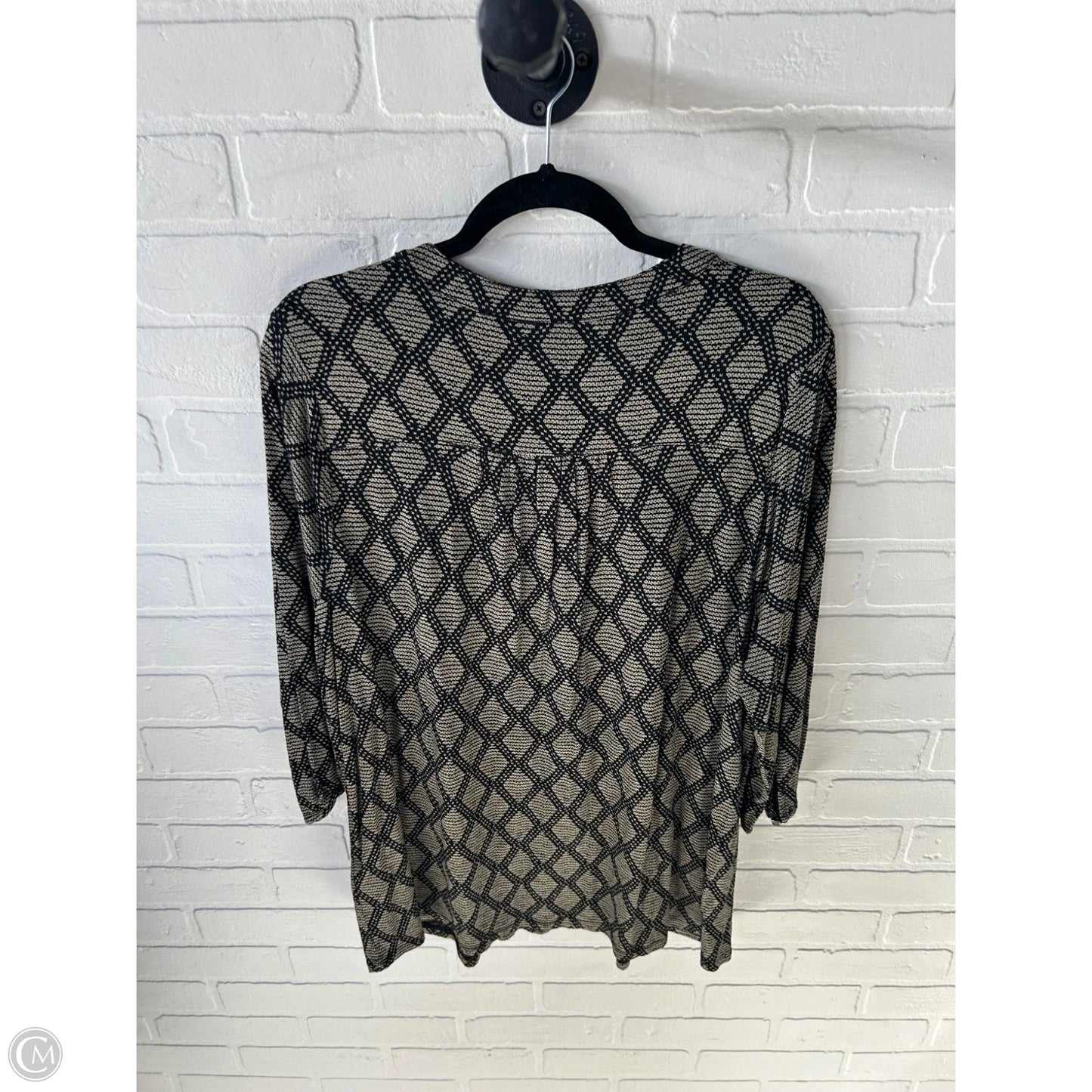Top 3/4 Sleeve By Lucky Brand In Black & White, Size: 2x