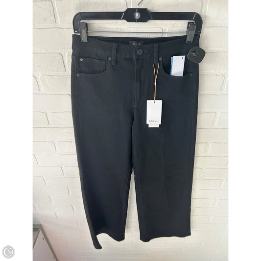 Jeans Wide Leg By Quince In Black Denim, Size: 4
