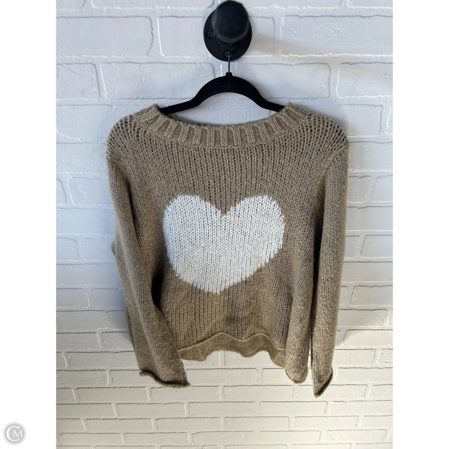 Sweater By Wooden Ships In Tan & White, Size: Xs