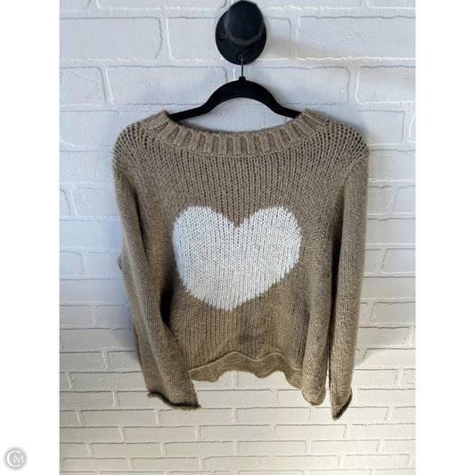 Sweater By Wooden Ships In Tan & White, Size: Xs