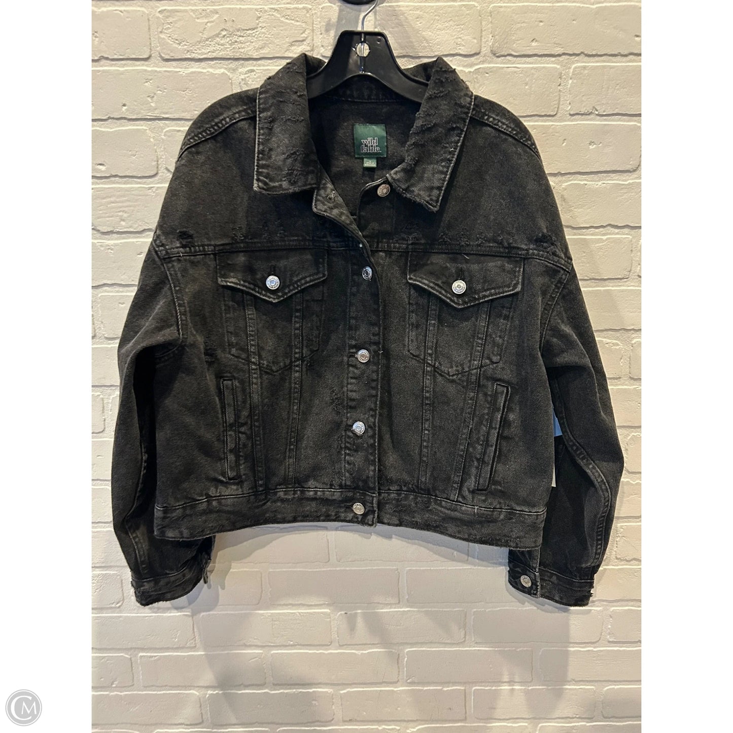 Jacket Denim By Wild Fable In Black Denim, Size: L