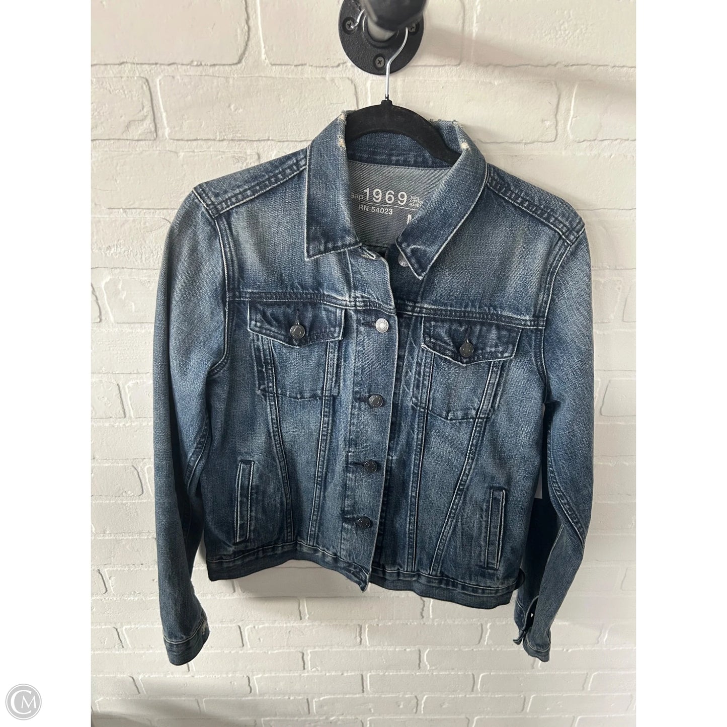 Jacket Denim By Gap In Blue Denim, Size: M
