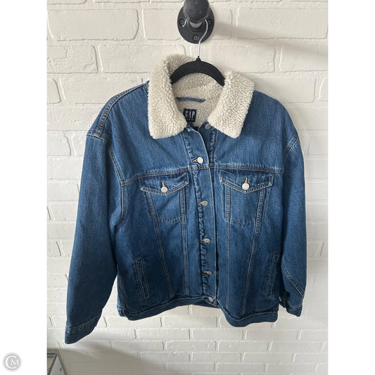 Jacket Denim By Gap In Blue Denim, Size: L