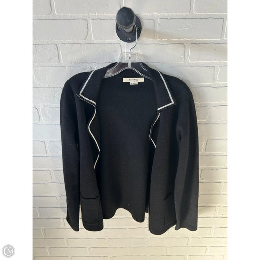 Sweater Cardigan By Cmc In Black & White, Size: M