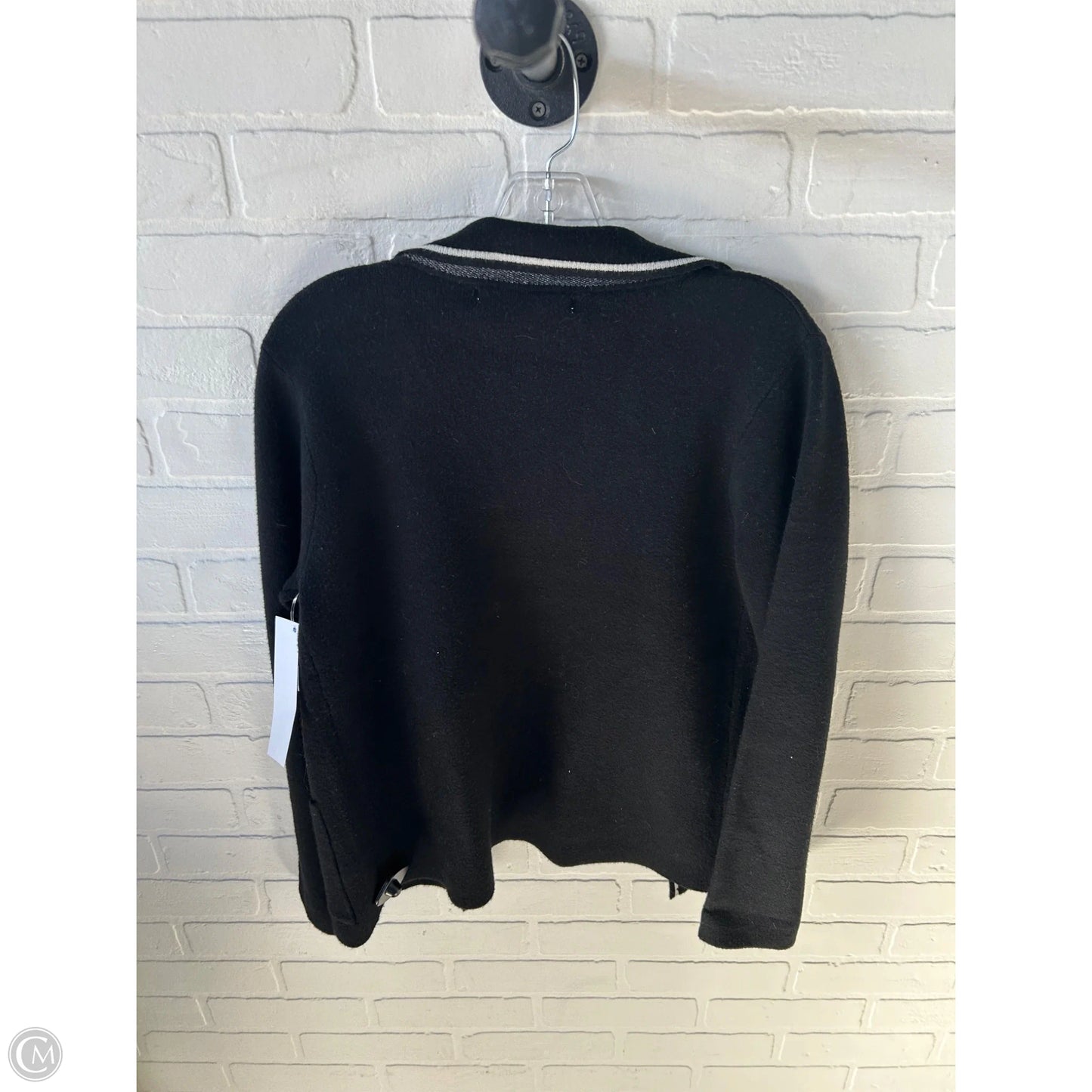 Sweater Cardigan By Cmc In Black & White, Size: M