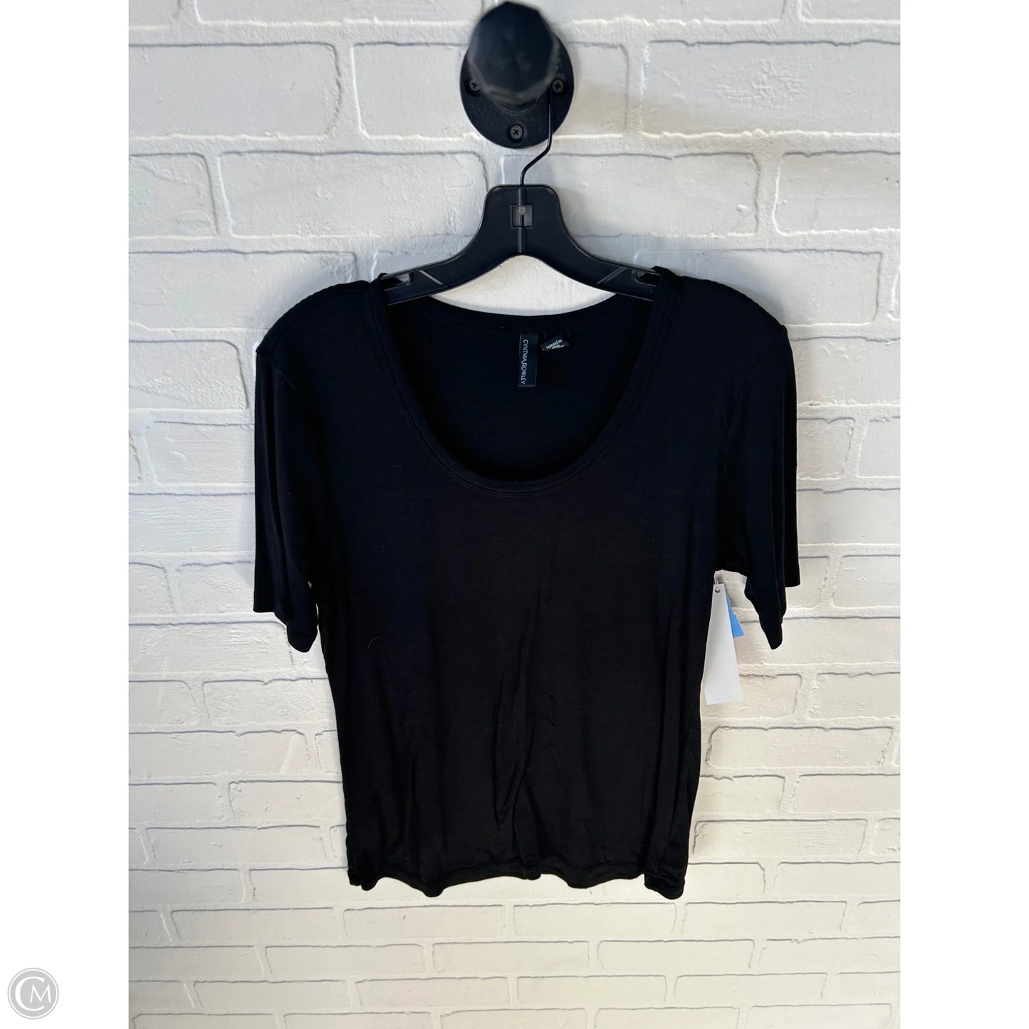 Top Short Sleeve Basic By Cynthia Rowley In Black, Size: L