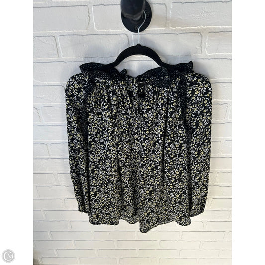 Top Long Sleeve By Dalia In Black & White, Size: L