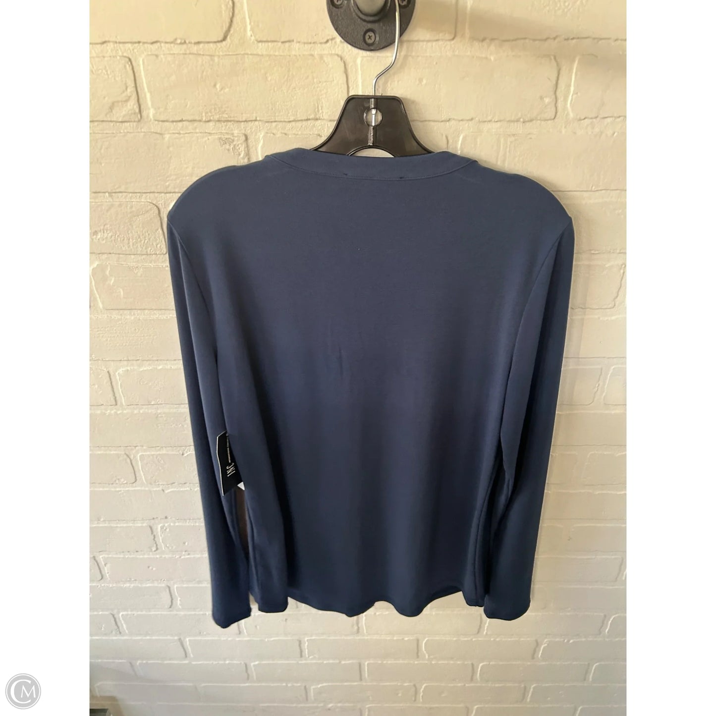 Top Long Sleeve By Inc In Blue, Size: M