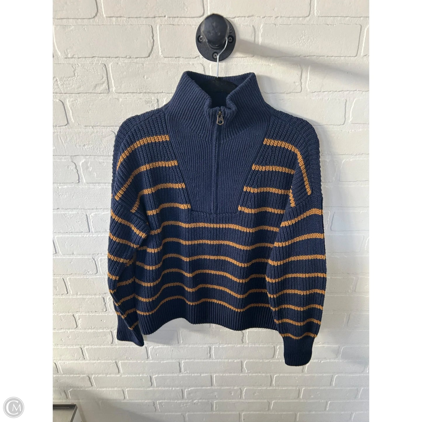 Sweater By Faherty In Blue & Tan, Size: S