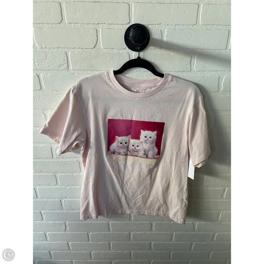 Top Short Sleeve Basic By Uniqlo In Pink, Size: M