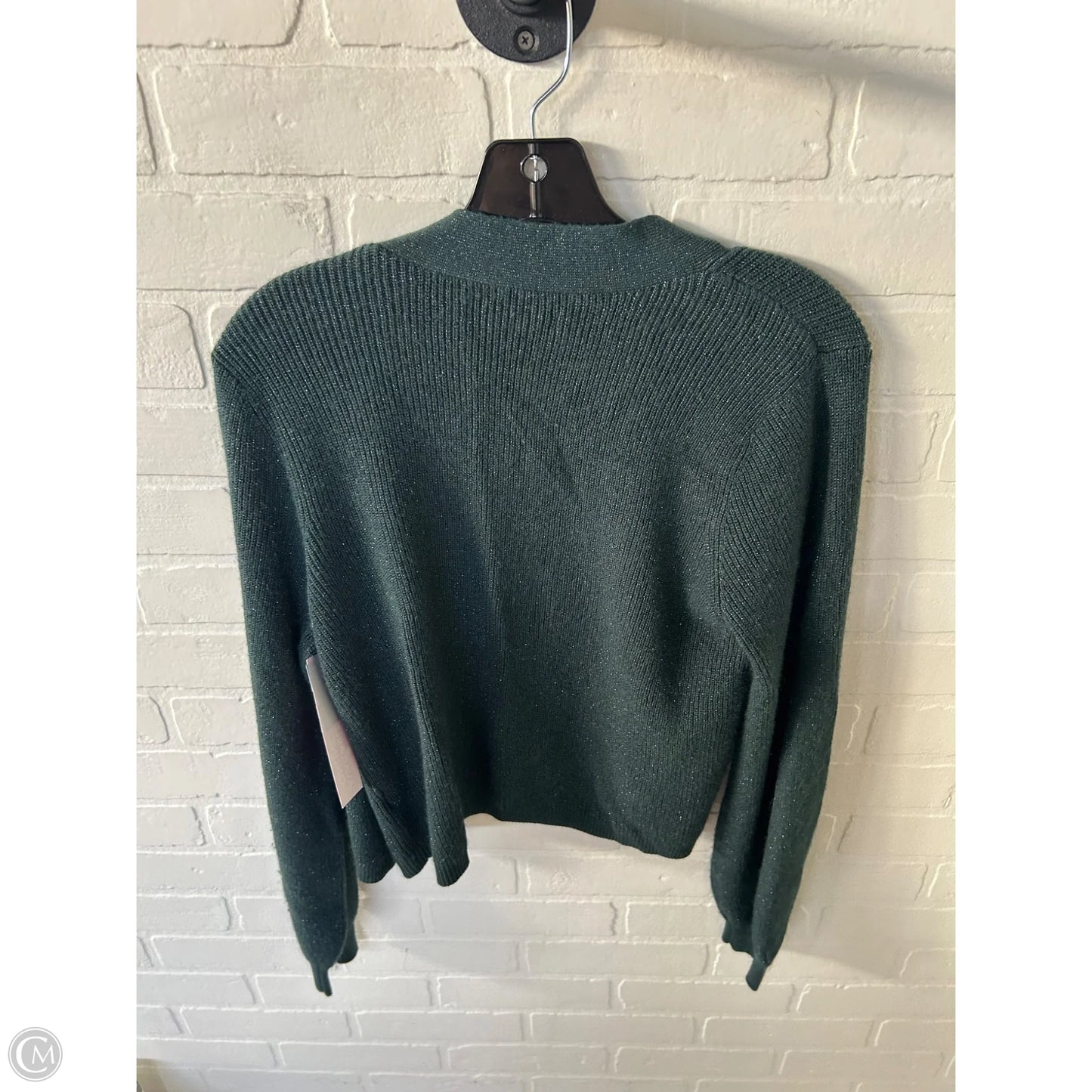Sweater Cardigan By Apt 9 In Green, Size: M