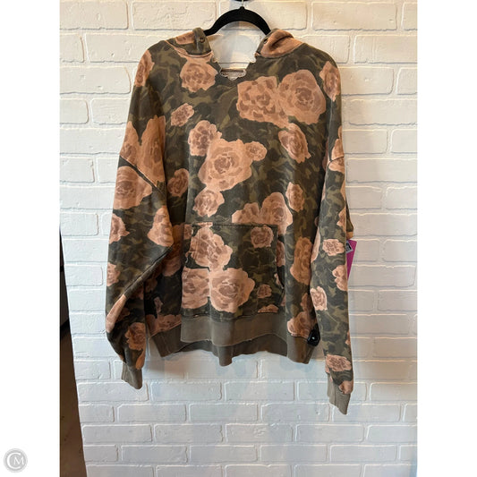 Sweatshirt Hoodie By We The Free In Black & Orange, Size: L