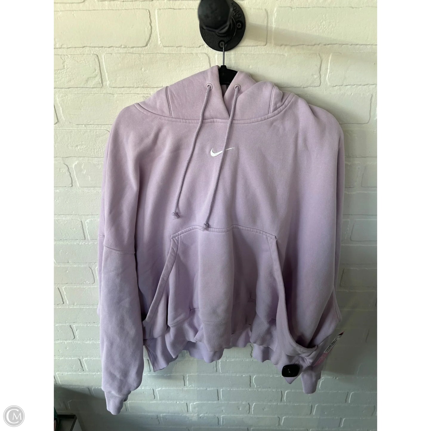 Athletic Sweatshirt Hoodie By Nike Apparel In Purple, Size: L