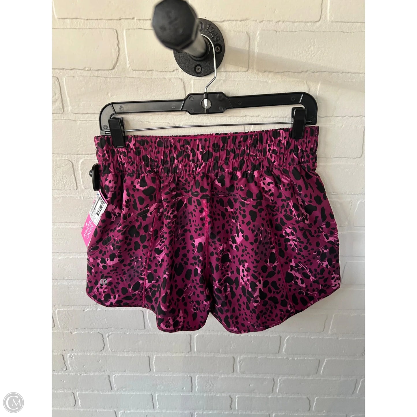 Athletic Shorts By Lululemon In Black & Purple, Size: 10