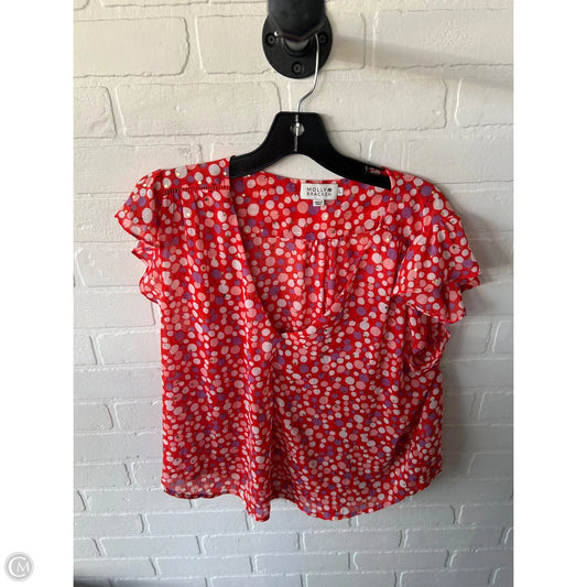 Top Short Sleeve By Molly Bracken In Orange, Size: L