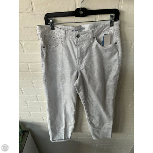 Jeans Straight By Old Navy In Silver, Size: 12