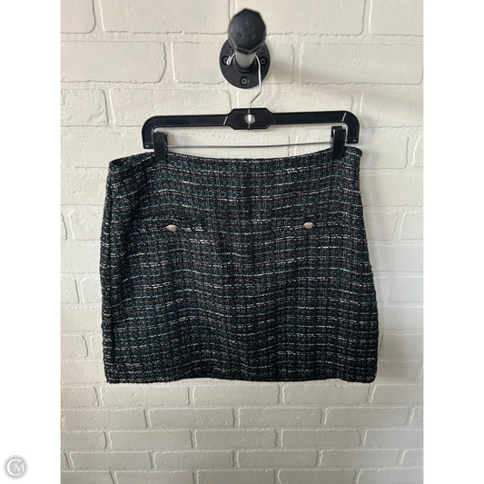 Skirt Mini & Short By Loft In Black & Green, Size: 12