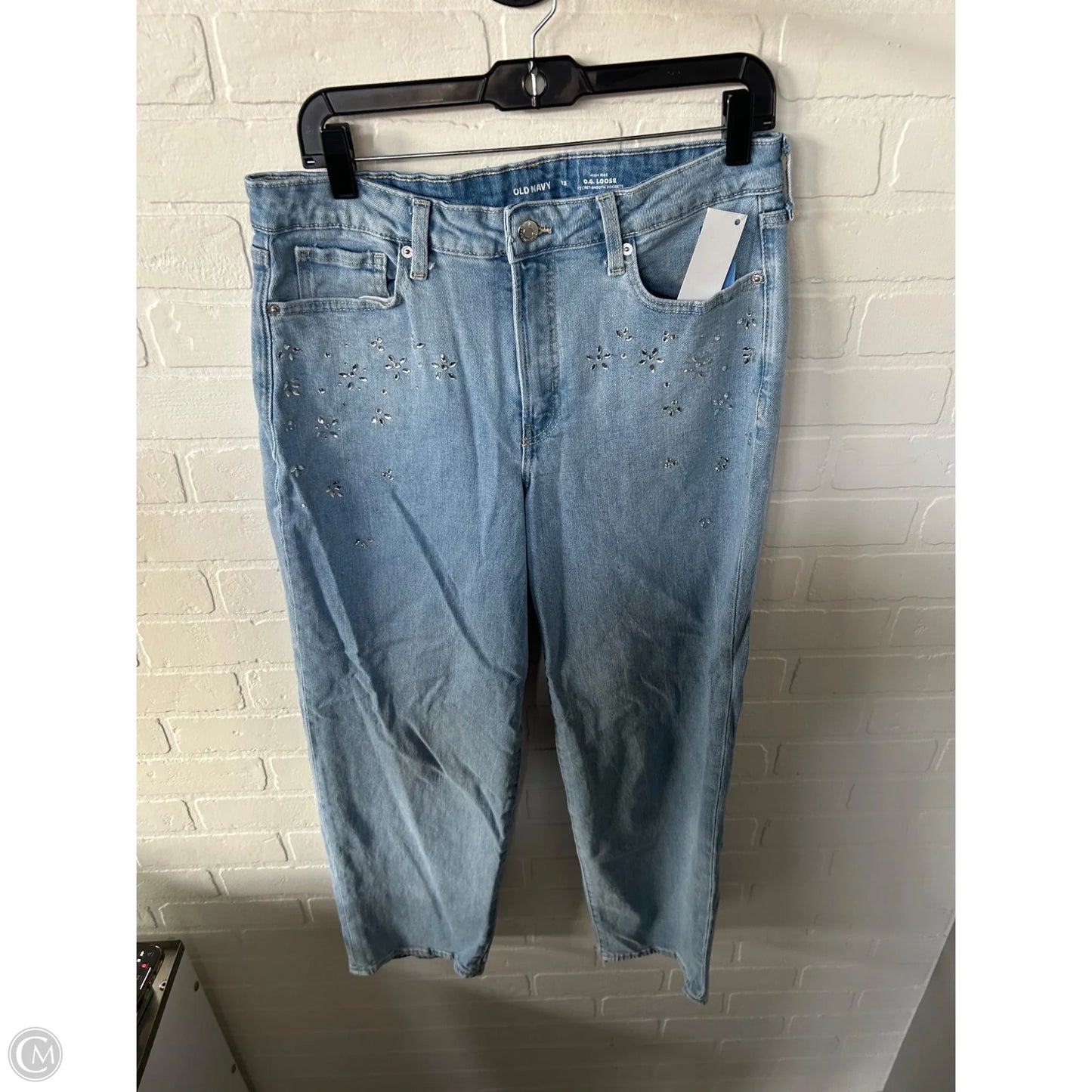 Jeans Straight By Old Navy In Blue Denim, Size: 12