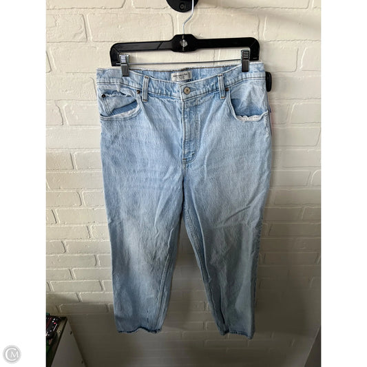 Jeans Straight By Abercrombie And Fitch In Blue Denim, Size: 14