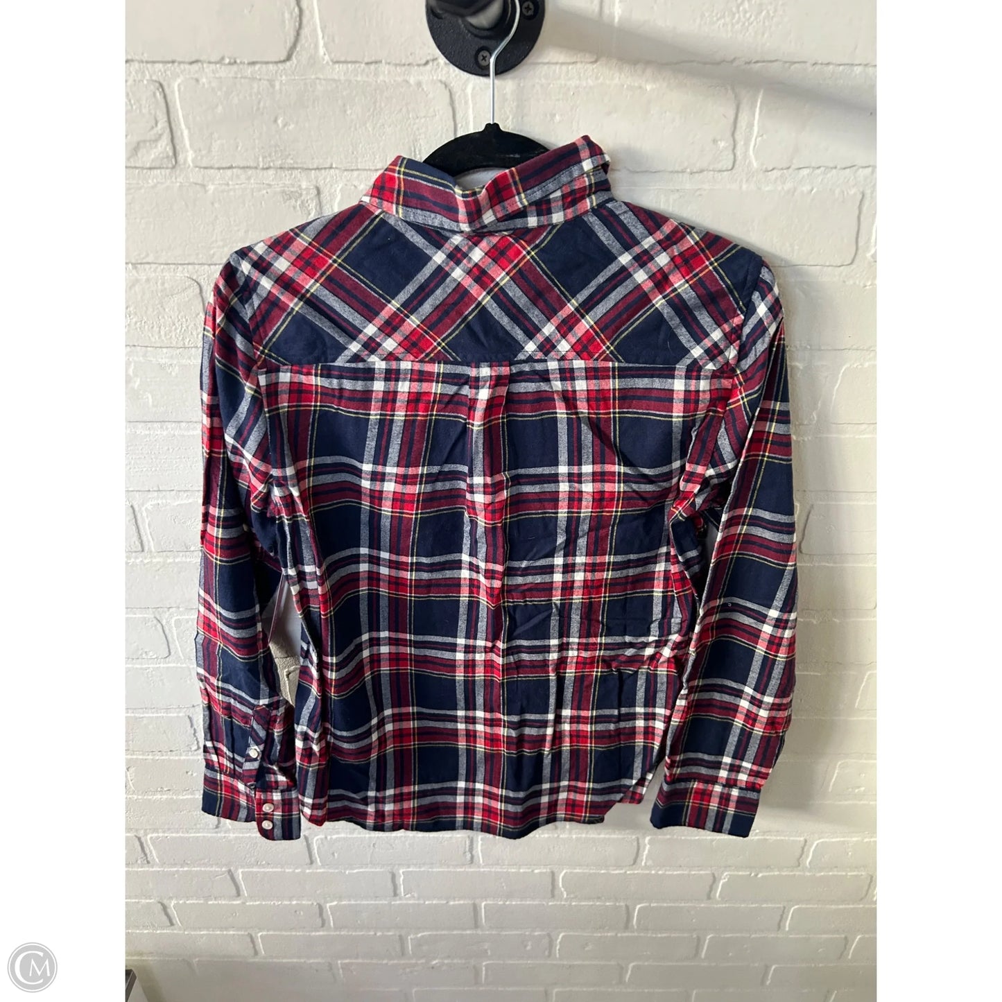 Top Long Sleeve By J. Crew In Blue & Red, Size: S