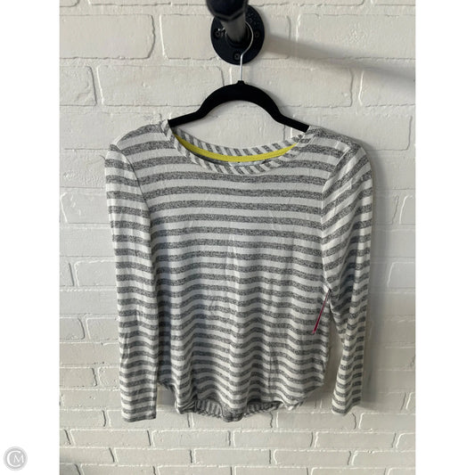 Top Long Sleeve By Christopher And Banks In Grey & White, Size: Sp