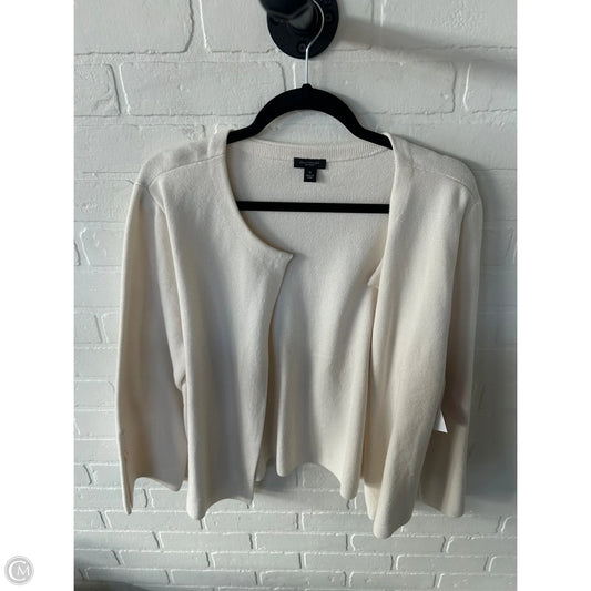 Sweater Cardigan By Ann Taylor In Cream, Size: Xl