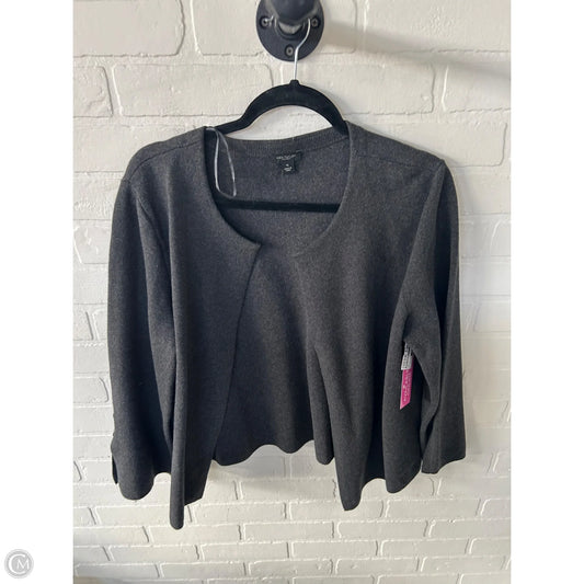 Sweater Cardigan By Ann Taylor In Grey, Size: Xl