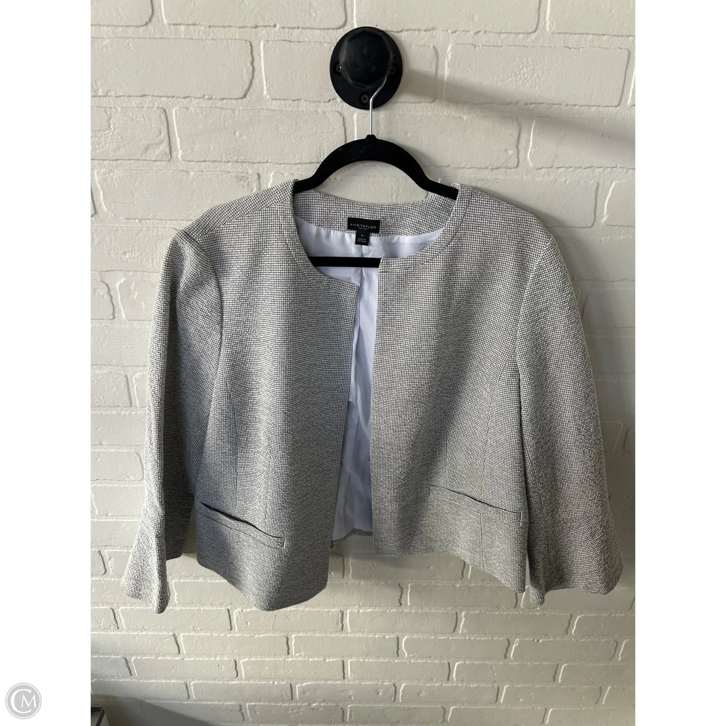 Blazer By Ann Taylor In Black & White, Size: Xl