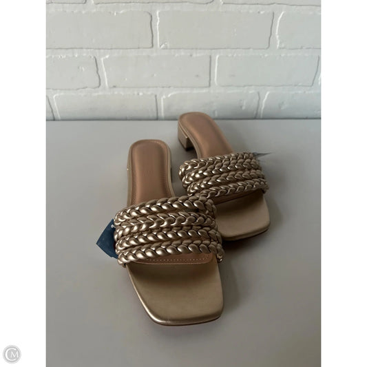 Sandals Flats By Cushionaire In Gold, Size: 9