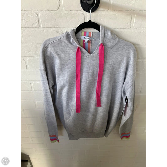 Sweatshirt Hoodie By Fate In Grey, Size: M