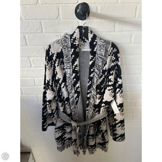 Sweater Cardigan By Cmc In Black & White, Size: Xs