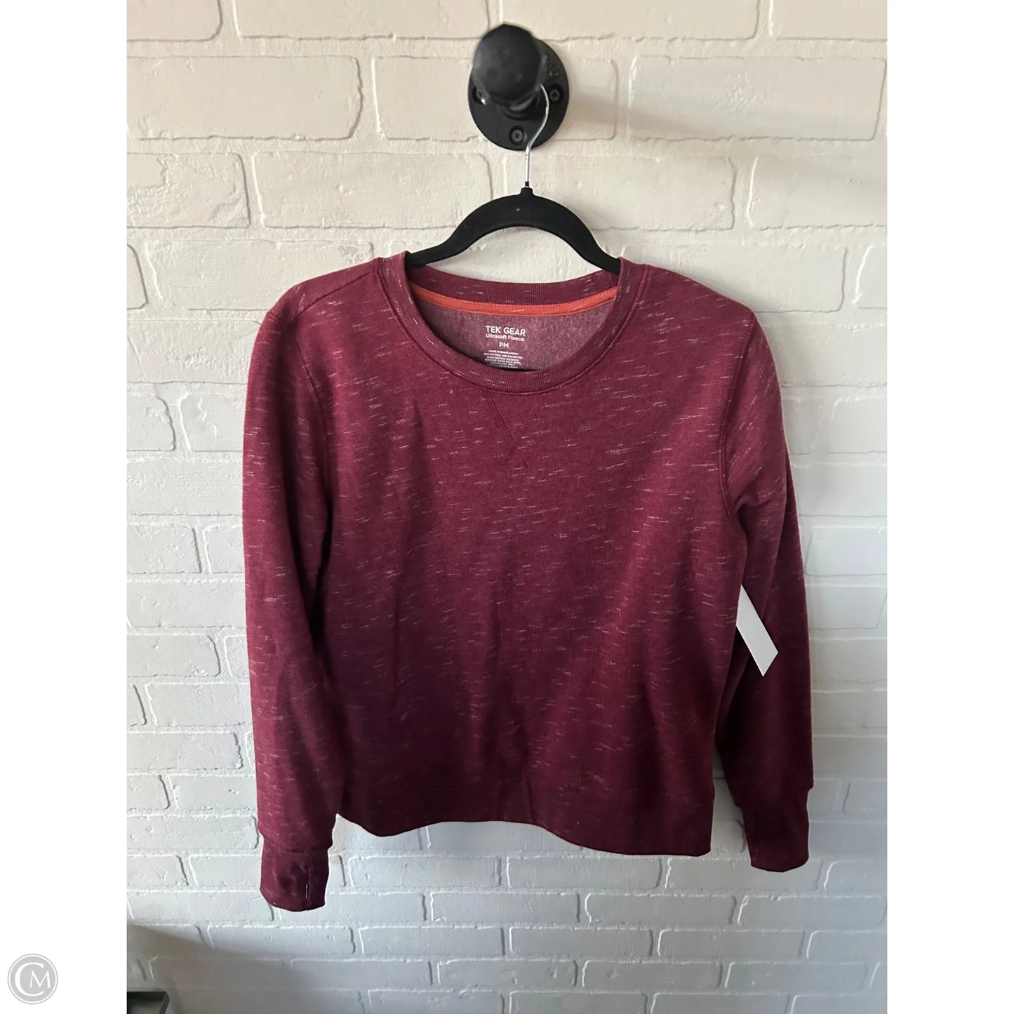 Athletic Sweatshirt Crewneck By Tek Gear In Red, Size: M