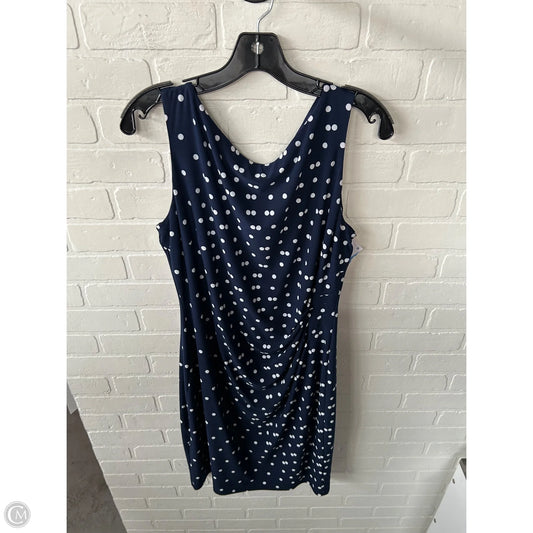 Dress Work By Anne Klein In Blue & White, Size: 1x