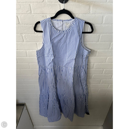 Dress Casual Midi By J. Crew In Blue & White, Size: L