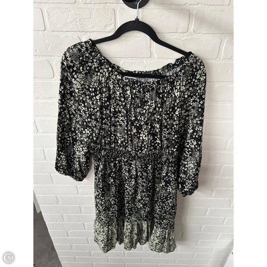 Dress Casual Short By Knox Rose In Black & Cream, Size: M