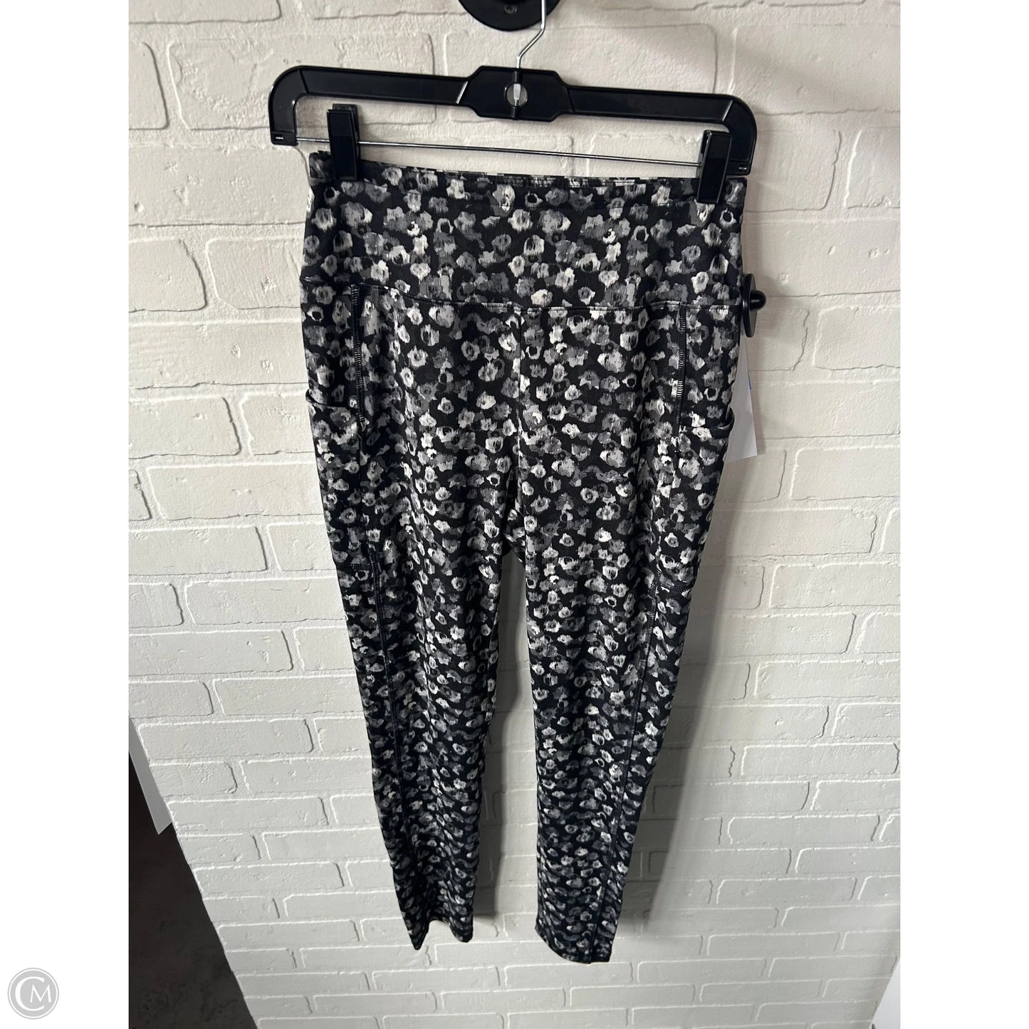 Athletic Leggings By Talbots In Black & Grey, Size: 4