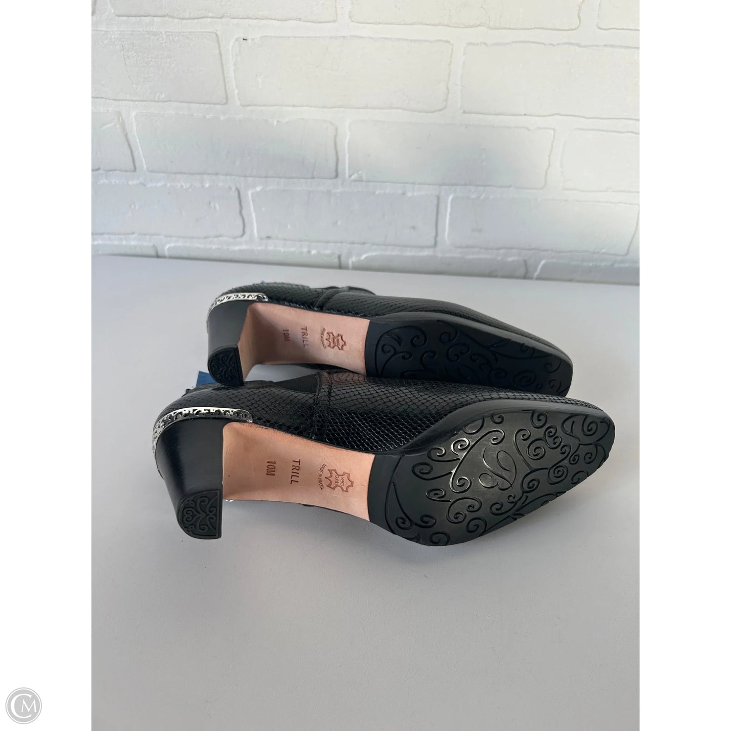 Boots Ankle Heels By Brighton In Black, Size: 10