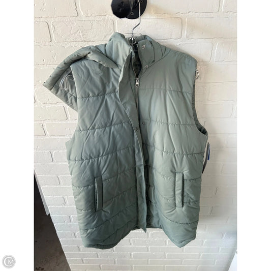 Vest Puffer & Quilted By Dip In Green, Size: M