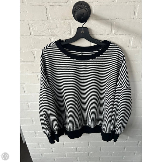 Top Long Sleeve By Clothes Mentor In Black & White, Size: L