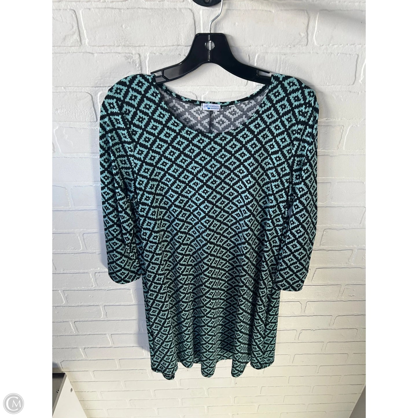 Dress Casual Short By Clothes Mentor In Black & Blue, Size: L