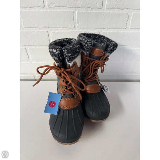 Boots Snow By Clothes Mentor In Black & Brown, Size: 6
