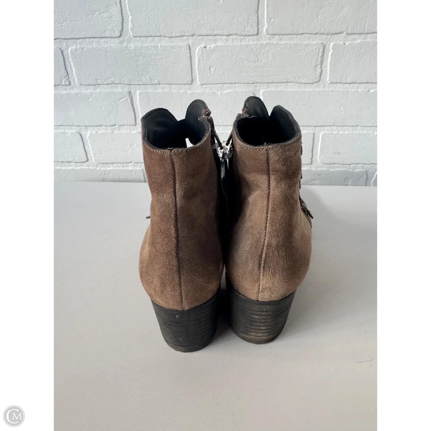 Boots Ankle Heels By Paul Green In Brown, Size: 10