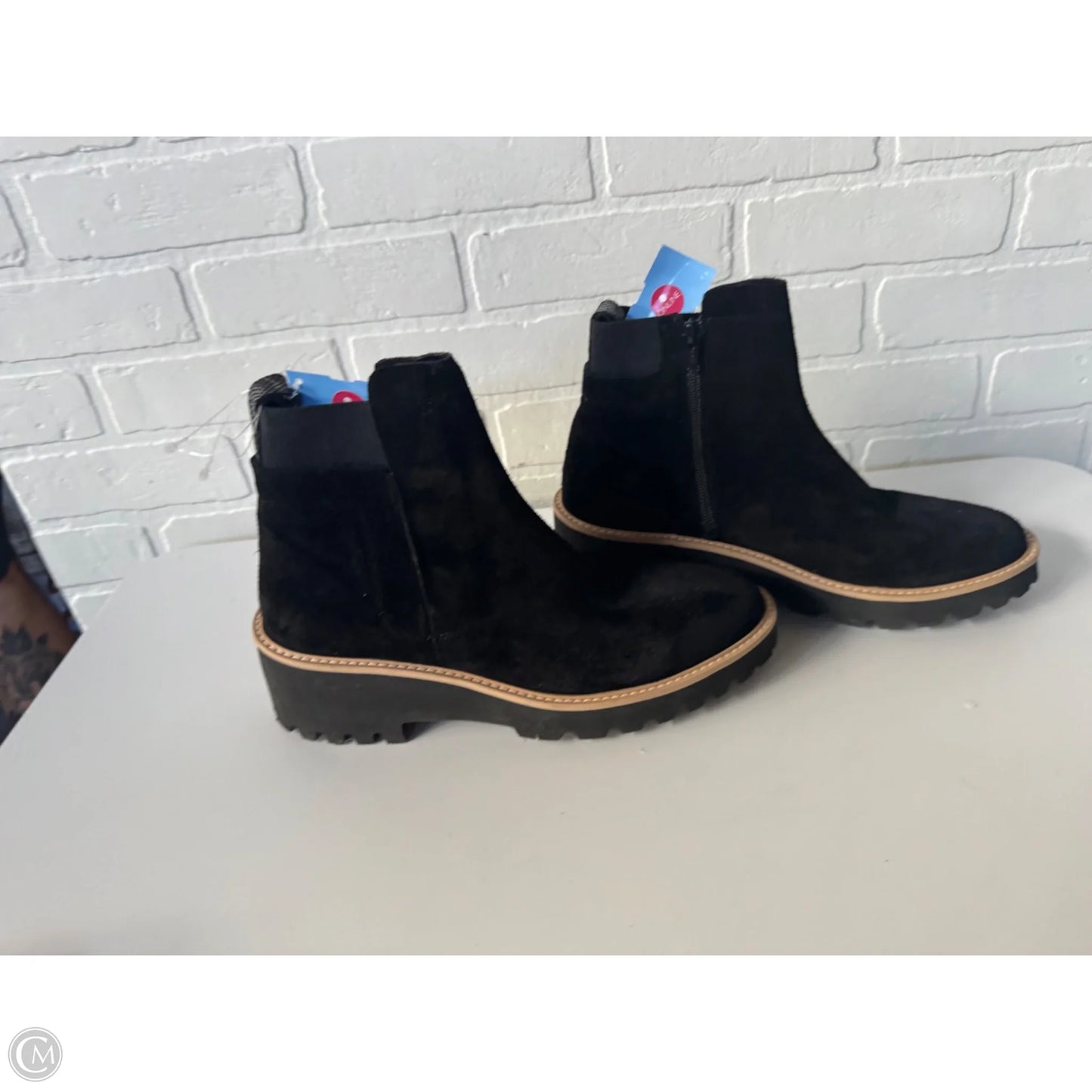 Boots Ankle Flats By Vaneli In Black, Size: 10