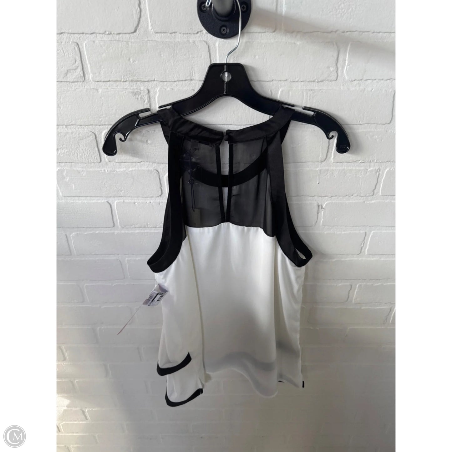 Top Sleeveless By Hawthorn In Black & White, Size: L