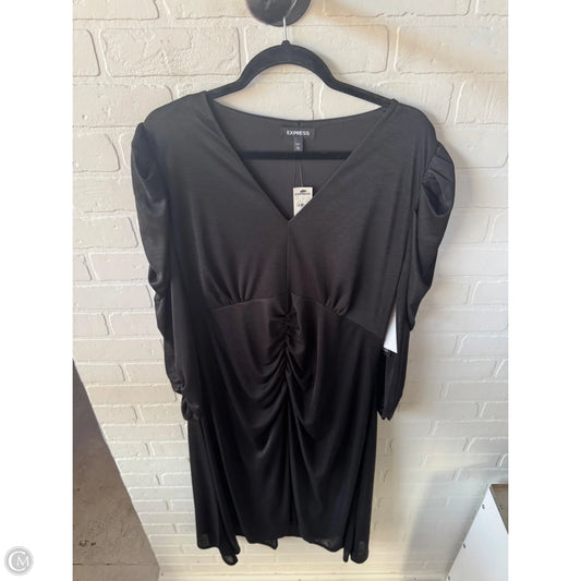 Dress Party Midi By Express In Black, Size: Xxl